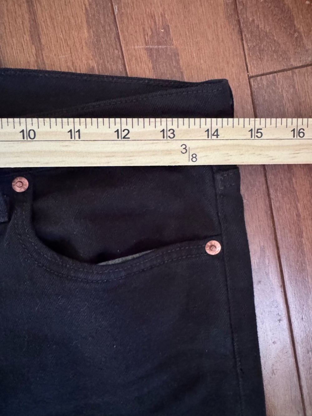 Levi’s Wedgie Straight Black Jeans Women’s 27 High Rise Stretch Minimalist - Picture 7 of 8
